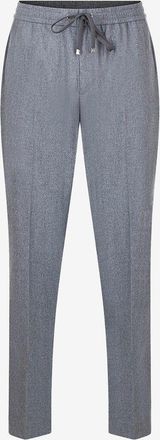 Moncler Gerade Kaschmirmix-Hose im Joggerschnitt mit Leder-Label