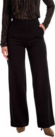 FDJ Pull On Wide Leg Pant In Black