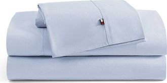 Tommy Hilfiger Cotton Percal Sheet Set in Blue at Nordstrom, Size Twin X-Long