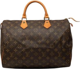 Louis Vuitton Pre-owned Speedy 35 - Dames - Vintage Handtas - Bruin - ONE Size - Leer - Vintage