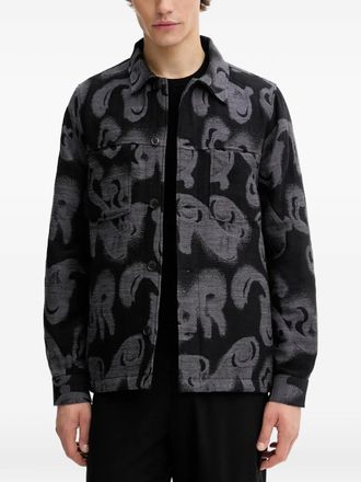 Paul Smith Overshirt met borstzak en patroon - Zwart