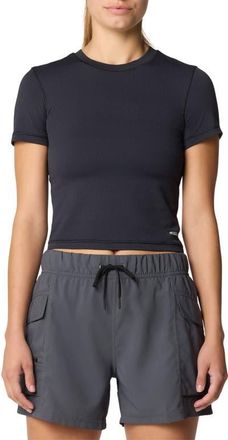 Mountain Hardwear Peak Knit Short Sleeve Tee in Black at Nordstrom, Size X-Small