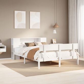 Berkfield Home Bookcase Bed without Mattress White 160x200 cm Solid Wood Pine