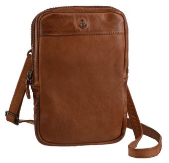 Harbour 2nd Handytasche HARBOUR 2ND Benita-2, Damen, Gr. B/H/T: 13cm x 20cm x 3cm, braun (charming cognac), Leder, washed, Taschen Handytasche, mit Reissverschlus