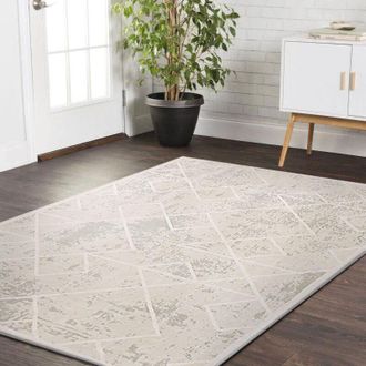OEM Alfombra Moderna Abstracta Para Sal&oacute;n, Dise&ntilde;o Suave, F&aacute;cil De Cuidar, Alfombra Grande (marfil, 120 X 160 Cm) -crezuo