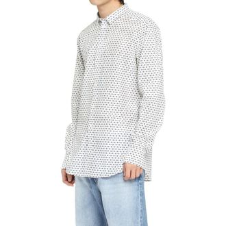 Dolce & Gabbana Mens White Cotton Pattern Shirt