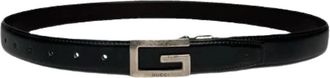 Gucci Pre-owned Vintage Riem - Dames - Vintage Accessoires - Zwart - ONE Size - Leer - Vintage