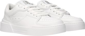 Dolce & Gabbana Womens White Leather Low Top Sneakers