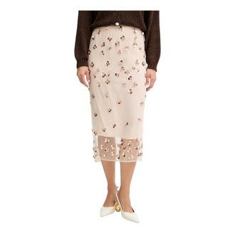 Forte_Forte Rokken, Dames, Roze, S, Tule, Myskirt Midi Rok