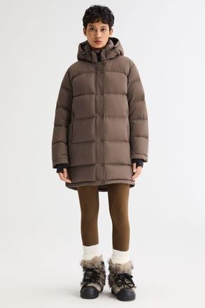 Orolay Puff-O Hip-Length Down Puffer Jacket in Coffee at Nordstrom, Size X-Large