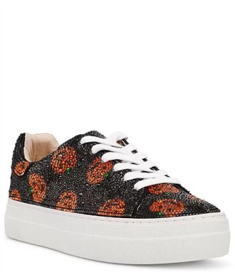 Betsey Johnson Womens Sidny Pumpkin Sneakers In Black