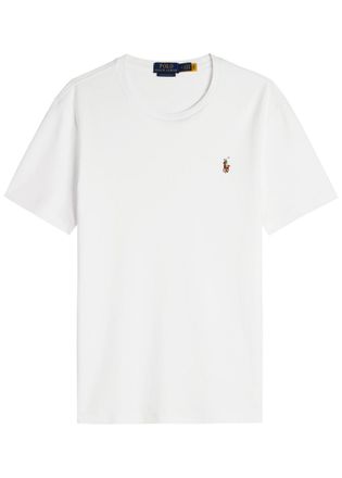 Polo Ralph Lauren Logo-embroidered Cotton T-shirt - White - Xxl
