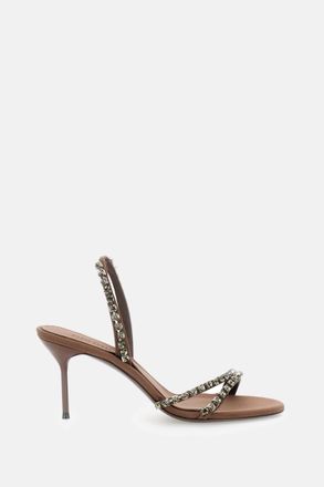 PARIS TEXAS Brown Grey Open-toe Heels