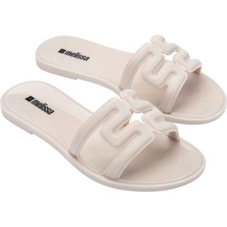 Melissa M Slide Sandal in Light Beige at Nordstrom, Size 10
