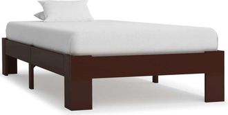 vidaXL Vidaxl - Giroletto senza Materasso Marrone Scuro 100x200 cm Legno Pino