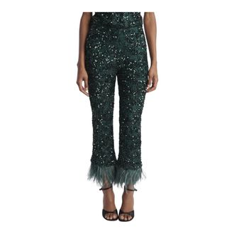 Le Twins LE Twins - Savy Broek - Dames - Broeken - Groen - Maat: M Spandex