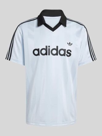 adidas Originals T-Shirt Trikot mit Logo Print in Hellblau, Gr&ouml;&szlig;e XL