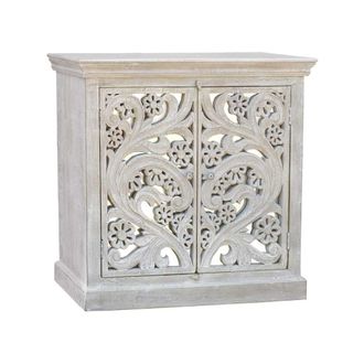 Wanderlust Deco Recibidor De Madera Blanco 97x40x93