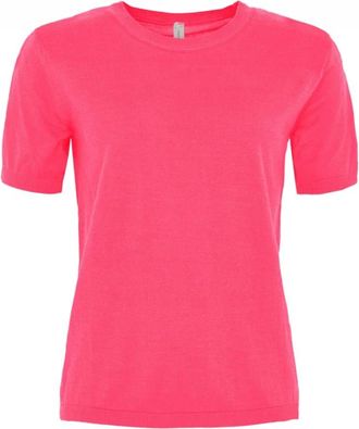 Skovhuus Zachte T-shirt in diverse kleuren - Dames - T-shirts - Roze - M - Katoen - Tops
