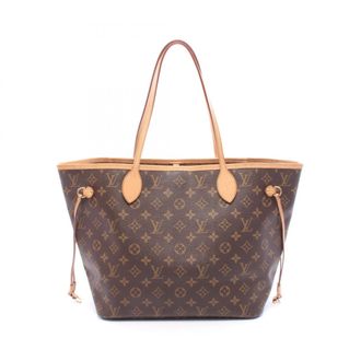 Louis Vuitton Brown Coated Canvas Monogram Leather Handbag Tote Bag (Pre-Owned)