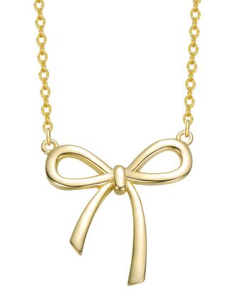 Rachel Glauber 14K Plated Bow Necklace