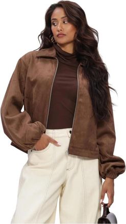 Object Objdenna L/S Korte Jas - Dames - Zomerjassen - Bruin - XS - Polyester - Jassen