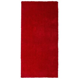 Beliani Beliani - Alfombra De Pelo Largo Roja 80 X 150 Cm Moderna Demre