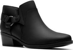 Clarks Danyelle Gema Harness Bootie in Black Oily Leather at Nordstrom Rack, Size 9.5