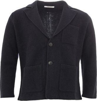 KANGRA Elegante Blauwe Wollen Jas voor Mannen - Heren - Vesten - Blauw - L - Wol - Truien & Vesten