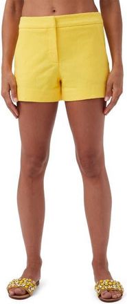 Trina Turk Corbin 2 Textured Cotton Short in Lavandou Lemon at Nordstrom, Size 10