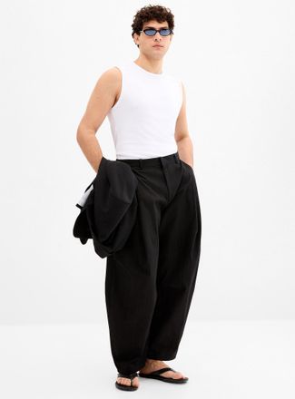 Le 31 Mens Pinstripe wide-leg pant Loose fit Imported from Seoul