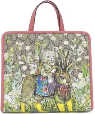 Gucci Pre-owned Handbags, female, Beige, Size: ONE SIZE Pre-owned Canvas Handbag