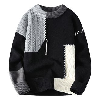 Generic Slim Fit Cardigan Sweater Male Autumn and Winter Casual High Stand Collar Long Sleeve Vacation Outdoor Knitted Wool Sweater Top Oversized Sweaters for