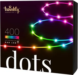 Twinkly Twinkly Dots - Catena Luminosa A 400 Led Rgb, Filo Trasparente, Spina Tipo F