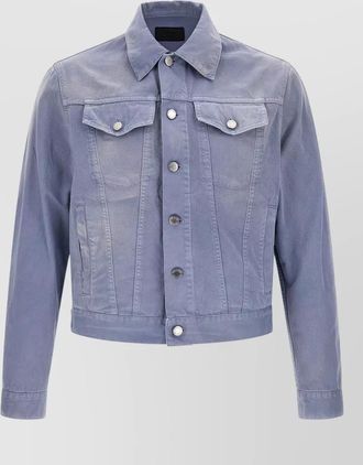 Prada cotton single-breasted blouson jacket