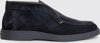Santoni Polacchine in pelle scamosciata con suola in gomma