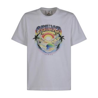 Casablanca Classic T-shirt - male - Casablanca - T-Shirts - White - XL - Tops