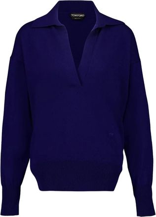 Tom Ford Top con scollo a V - Blu