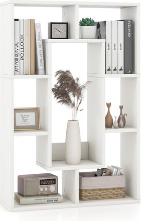 Costway Costway - Estanteria Cubos, Libreria Estanteria De 7 Cubos, Estanteria Libros Salon Dormitorio, Estudio, Oficina, 60 X 20 X 90 Cm (blanco)