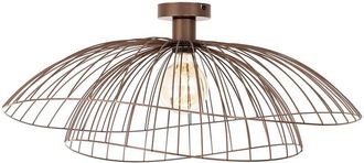 QAZQA Design Ceiling Lamp Bronze with Double Shade 45cm - Pua