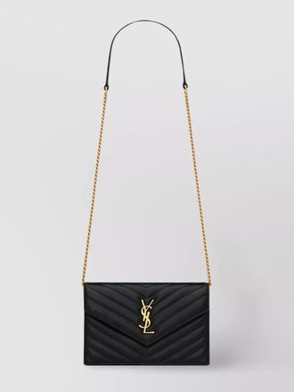 Saint Laurent foldover quilted cross-body chain strap