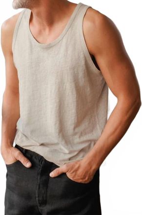 Alex Crane Scoop Neck Tee Tank Top In Bone