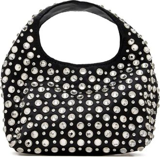 Loeffler Randall Kenzie crystal-embellished mini bag - women - Satin/Satin - OS - Black