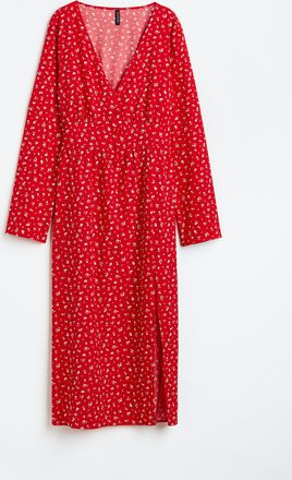 H&M Durchgeknöpftes Crêpe-Kleid - Red