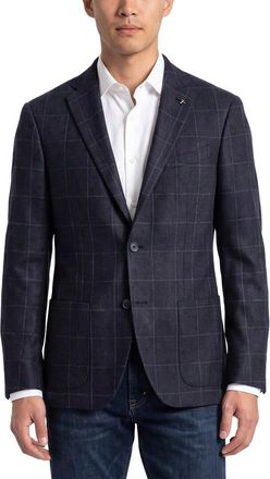 Corneliani Cc Collection Wool & Cashmere-Blend Windowpane Blazer