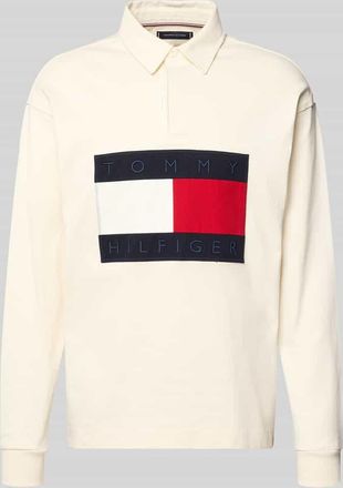 Tommy Hilfiger Regular Fit Sweatshirt aus reiner Baumwolle in Offwhite, Gr&ouml;&szlig;e XXL