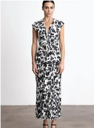 Go Silk Crinkle Cut Twist Dress In Upsy Daisy