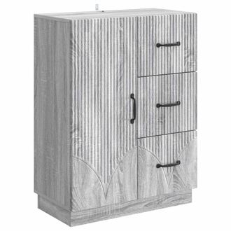 vidaXL Aparador Gris Sonoma 66 X 34,5 X 87 Cm Madera De Ingenier&iacute;a Vidaxl