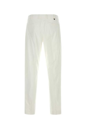 Pantaloni Torino Mens White Stretch Cotton Pant Y010 Exterior: Elastane Pantaloni