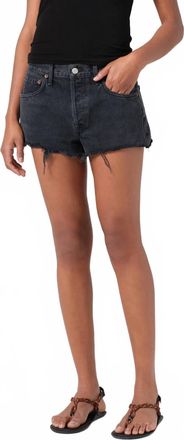 A Gold E Parker Denim Short In Worn Black
